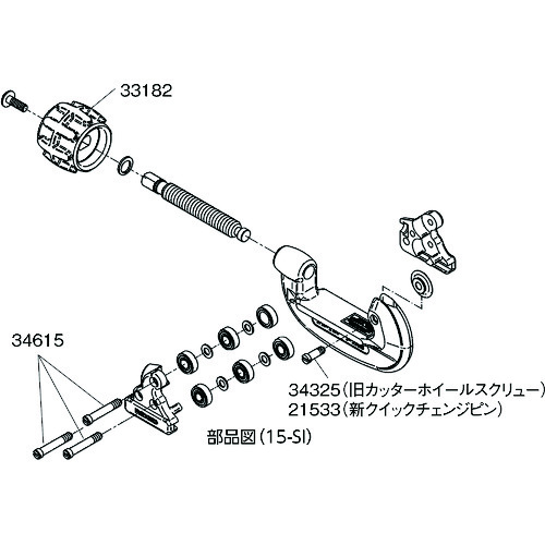 ＲＩＤＧＩＤ 薄肉ステンレス管用チューブカッター １５－ＳＩ [97212]-